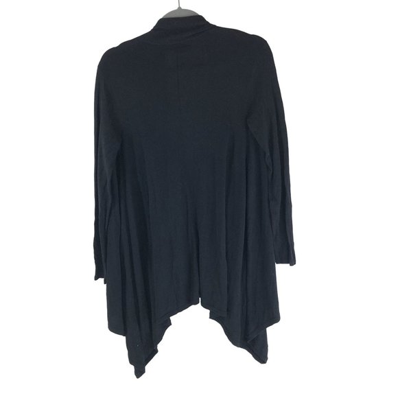 Polo Ralph Lauren Womens Cardigan Sweater Duster Open Front Silk Blend Black XS - Picture 2 of 4